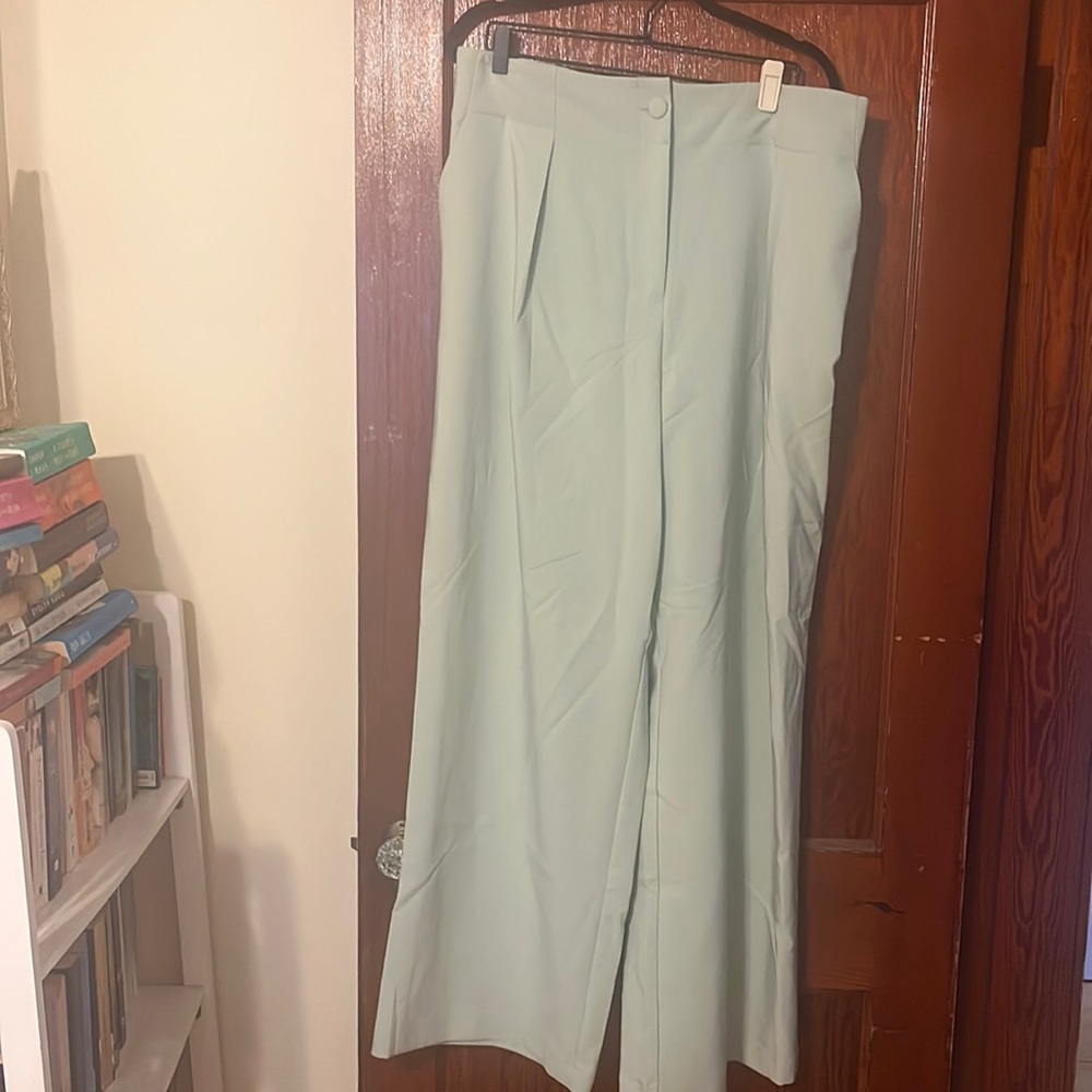 Fashion to figure wide leg dress pant